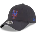 new-era-9twenty-core-classic-verstellbare-graue-kappe-mit-gebogenem-schirm-der-new-york-mets-mlb