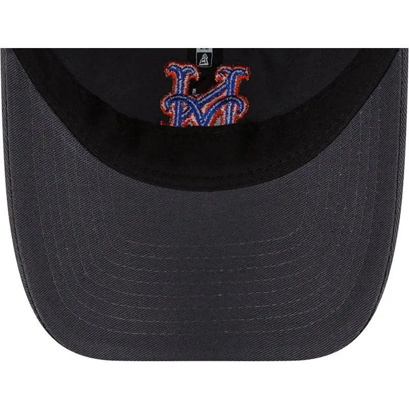 graue-verstellbare-curved-cap-9twenty-core-classic-der-new-york-mets-mlb-von-new-era