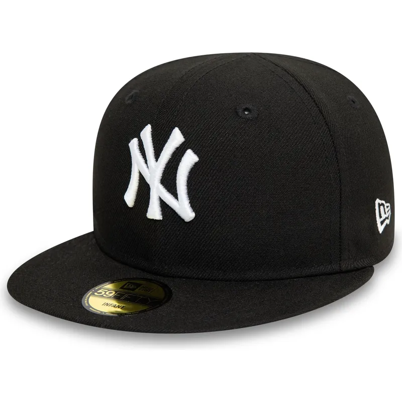 schwarze-flache-fitted-kappe-fur-kinder-59fifty-my-first-der-new-york-yankees-mlb-von-new-era