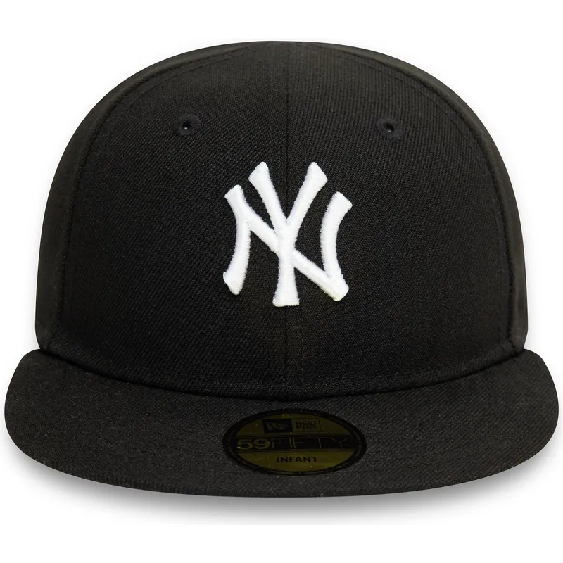 schwarze-flache-fitted-kappe-fur-kinder-59fifty-my-first-der-new-york-yankees-mlb-von-new-era