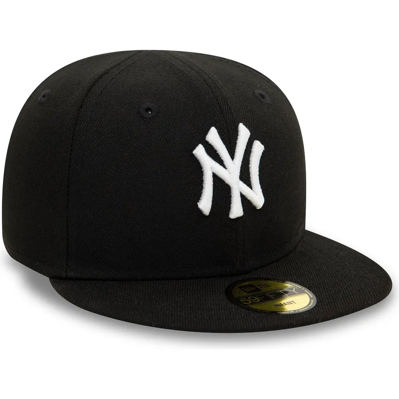 schwarze-flache-fitted-kappe-fur-kinder-59fifty-my-first-der-new-york-yankees-mlb-von-new-era