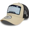 siltovka-zaoblena-bezova-snapback-a-frame-license-plate-los-angeles-ciudades-y-playas-new-era