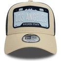 siltovka-zaoblena-bezova-snapback-a-frame-license-plate-los-angeles-ciudades-y-playas-new-era