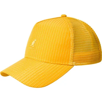 Trucker-Kappe gelb Seersucker Mesh Warm Apricot von Kangol
