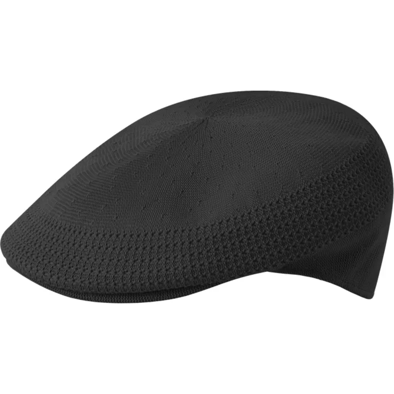 beret-black-boina-negra-con-logo-dorado-tropic-504-ventair-black-gold-kangol