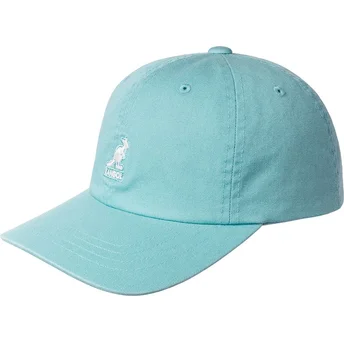 Hellblaue gebogene verstellbare Kappe Washed Baseball Blue Tint von Kangol