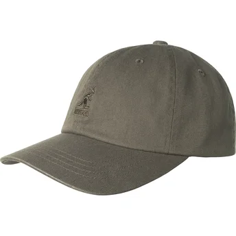 Šiltovky zaoblená sivá nastaviteľný pásik Washed Baseball Smog Kangol