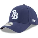 marineblaue-verstellbare-curved-cap-9forty-the-league-der-tampa-bay-rays-mlb-von-new-era