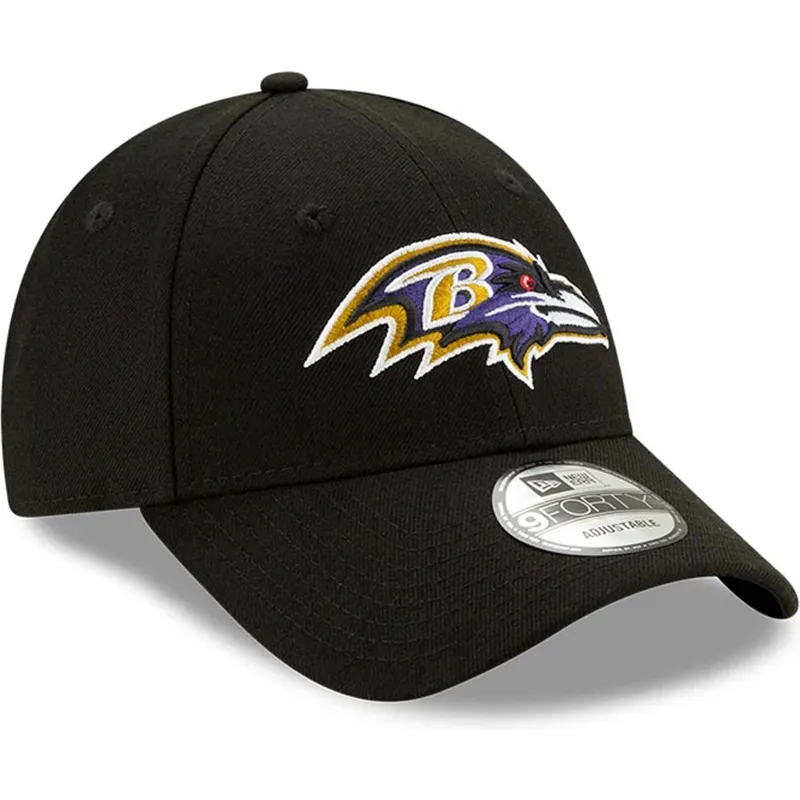 schwarze-verstellbare-gebogene-kappe-9forty-the-league-der-baltimore-ravens-nfl-von-new-era