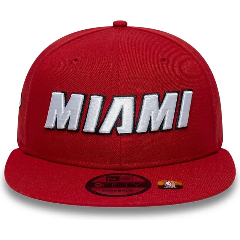 rote-flache-9fifty-statement-snapback-cap-der-miami-heat-nba-von-new-era