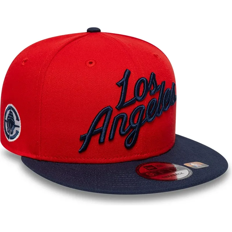 los-angeles-clippers-nba-9fifty-statement-snapback-kappe-in-rot-und-marineblau-von-new-era