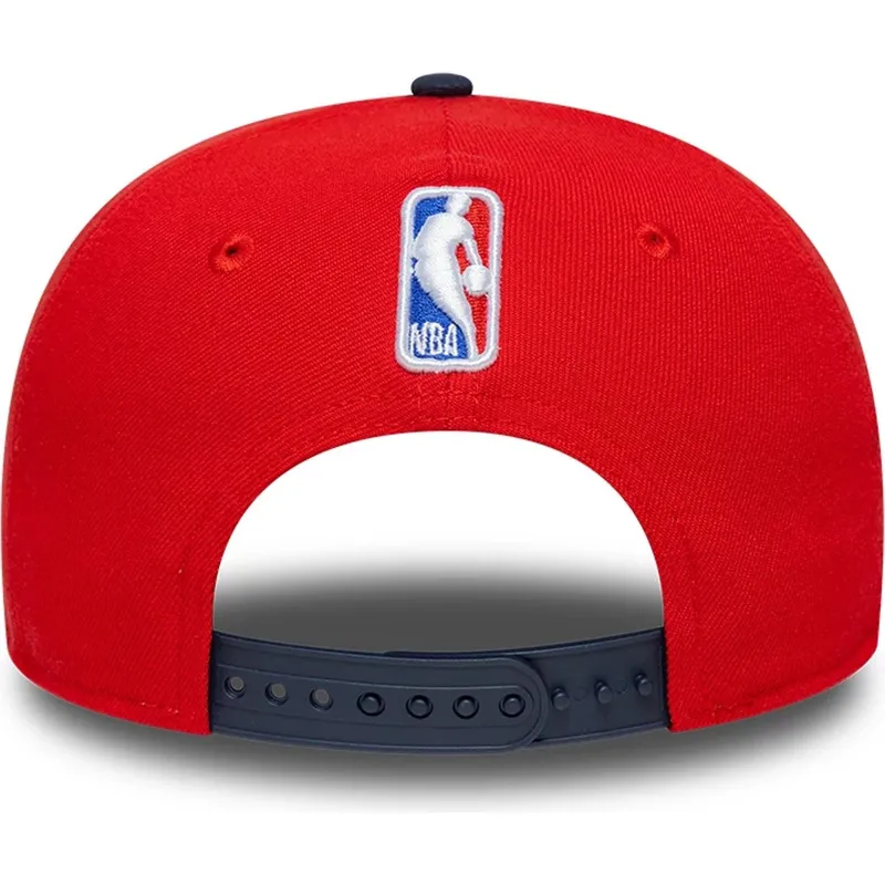 rote-und-marineblaue-flache-snapback-kappe-9fifty-statement-der-los-angeles-clippers-nba-von-new-era