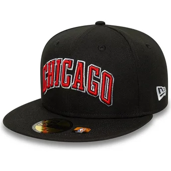 Šiltovka rovná čierna upravená 59FIFTY Statement Chicago Bulls NBA New Era