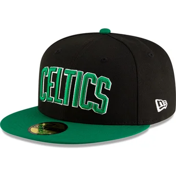 Boston Celtics NBA 59FIFTY Statement schwarze und grüne Flat Cap von New Era