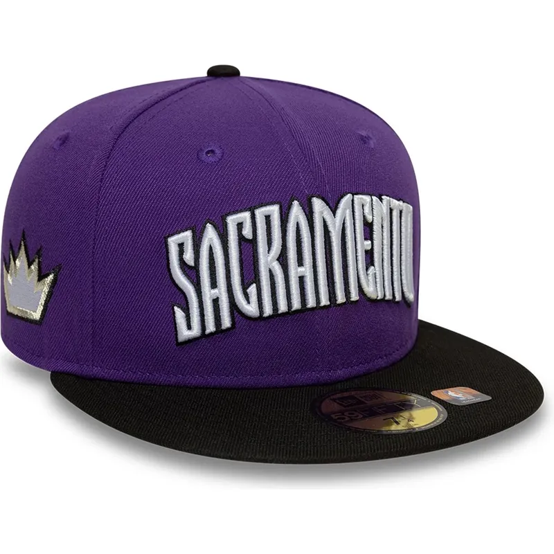 flache-violett-schwarze-anliegende-59fifty-classic-kappe-von-sacramento-kings-nba-von-new-era