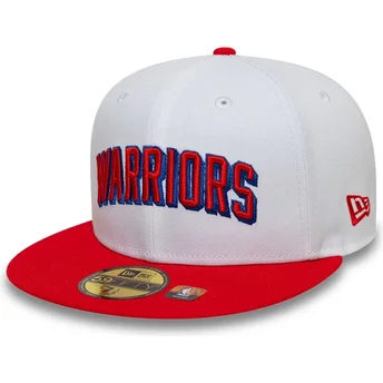 Šiltovky rovná červená upravený 59FIFTY Classic Golden State Warriors NBA New Era