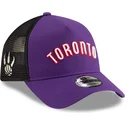 violette-und-schwarze-trucker-kappe-a-frame-classic-der-toronto-raptors-nba-von-new-era