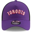 new-era-a-frame-classic-toronto-raptors-nba-lila-und-schwarze-trucker-kappe