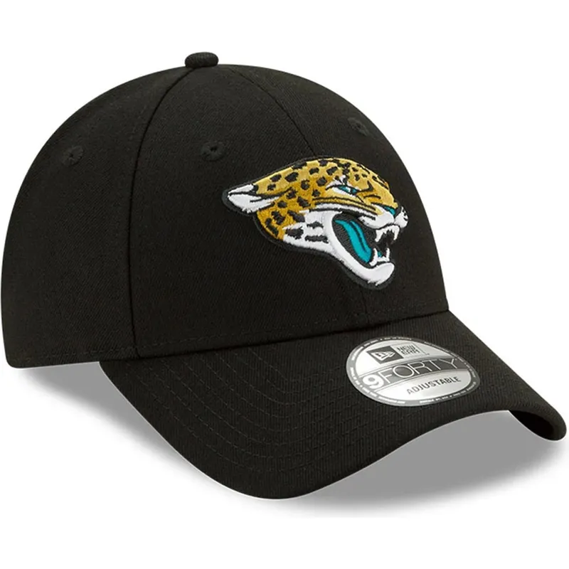 schwarze-verstellbare-gebogene-kappe-9forty-the-league-der-jacksonville-jaguars-nfl-von-new-era