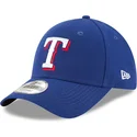 new-era-curved-brim-9forty-the-league-texas-rangers-mlb-adjustable-cap-blau