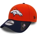 new-era-curved-brim-9forty-the-league-denver-broncos-nfl-adjustable-cap-orange-und-marineblau