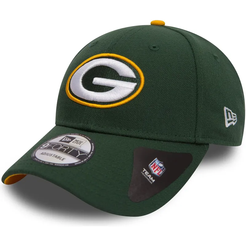 grune-verstellbare-curved-cap-9forty-the-league-der-green-bay-packers-nfl-von-new-era