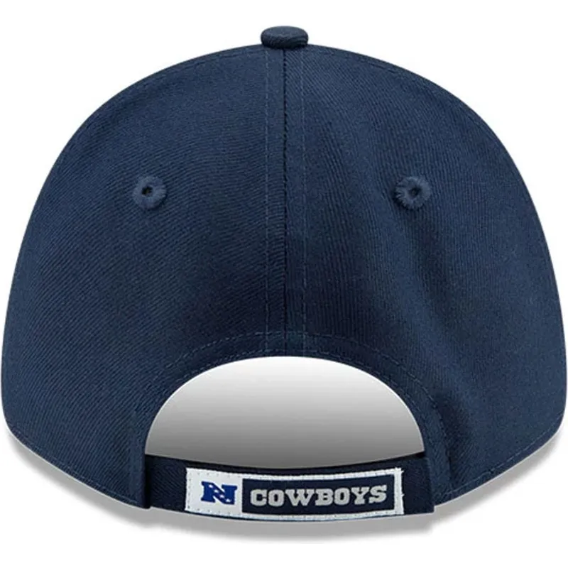 weisse-und-marineblaue-verstellbare-curved-cap-9forty-the-league-dallas-cowboys-nfl-von-new-era