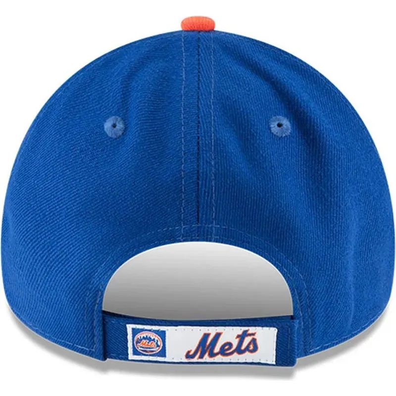 blaue-verstellbare-gebogene-kappe-9forty-the-league-der-new-york-mets-mlb-von-new-era