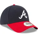 new-era-curved-brim-9forty-the-league-atlanta-braves-mlb-marineadjustable-cap-blau-und-rot