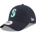 new-era-curved-brim-9forty-the-league-seattle-mariners-mlb-adjustable-cap-marineblau