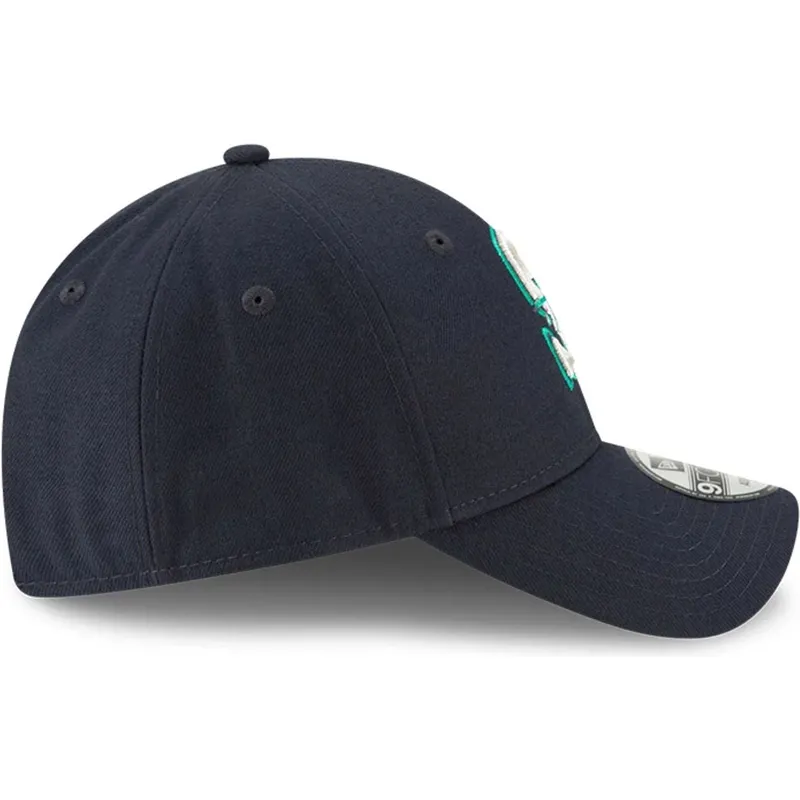 marineblaue-verstellbare-curved-cap-9forty-the-league-der-seattle-mariners-mlb-von-new-era