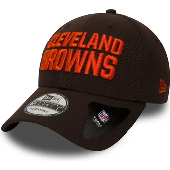 Braune verstellbare Curved Cap 9FORTY The League der Cleveland Browns NFL von New Era