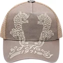 siltovka-zaoblena-bezova-snapback-desert-tiger-ed-hardy