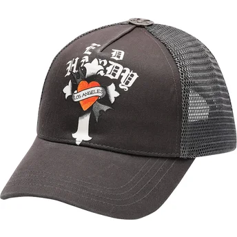 Šiltovky zaoblená kamionista čierna snapback Los Angeles Cross Ed Hardy