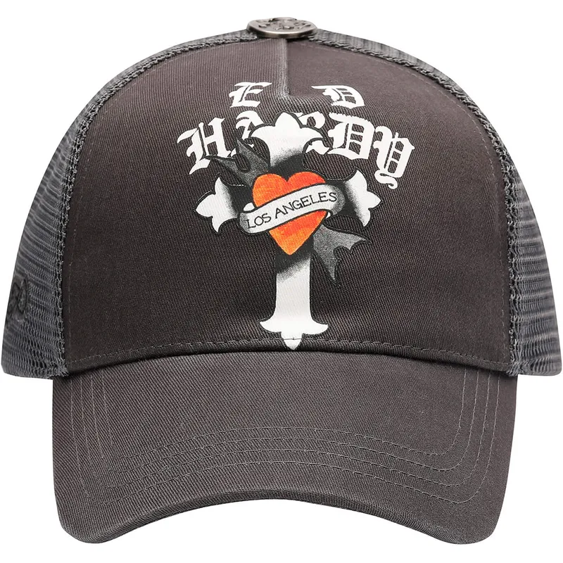 siltovka-zaoblena-cierna-snapback-los-angeles-cross-ed-hardy