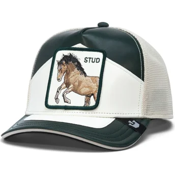 Trucker-Cap schwarz und weiß Pferd Moto Lamba Stud The Farm von Goorin Bros.