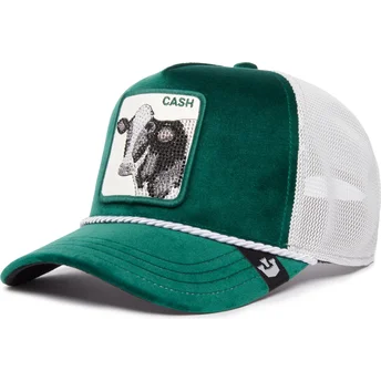 Goorin Bros. Cash Emerald Cow The Farm Jewel Tones Green and White Trucker Hat