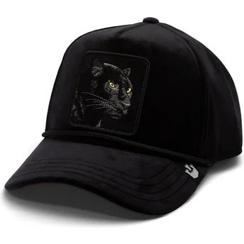 schwarze-snapback-cap-mit-gebogenem-schirm-panther-panther-royalty-the-farm-von-goorin-bros