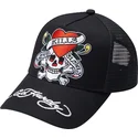 siltovka-zaoblena-cierna-snapback-love-kills-slowly-ed-hardy