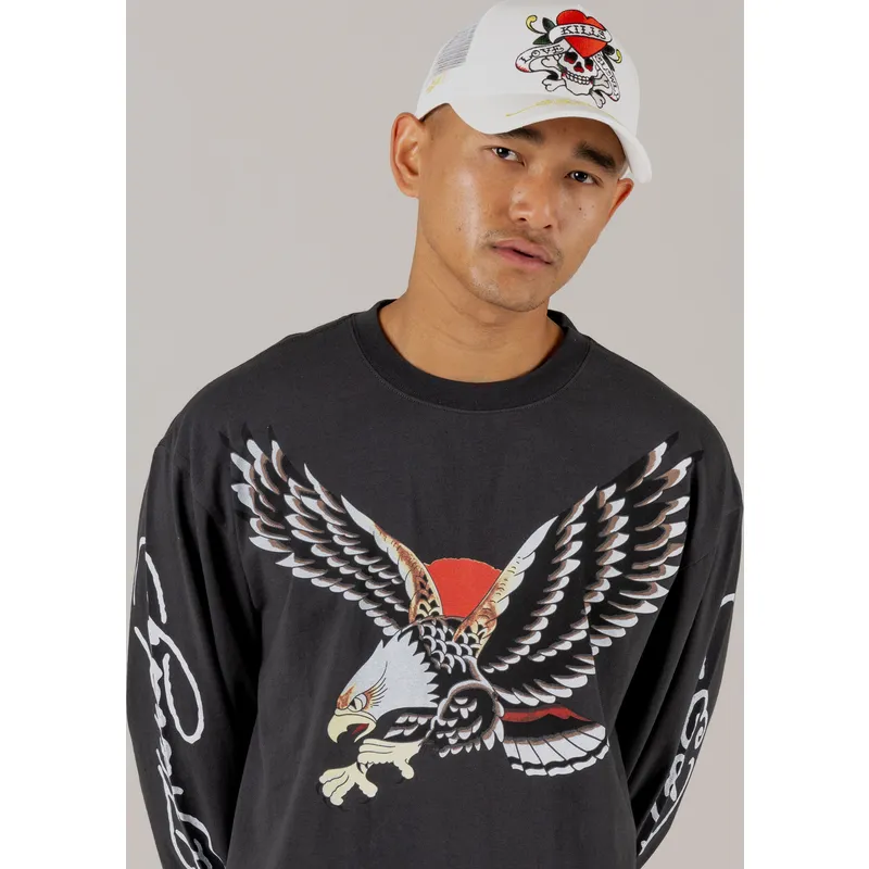 siltovka-zaoblena-biely-snapback-love-kills-slowly-ed-hardy
