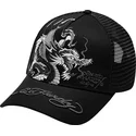 siltovka-zaoblena-cierna-snapback-mono-giant-ed-hardy