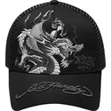 siltovka-zaoblena-cierna-snapback-mono-giant-ed-hardy