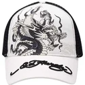 siltovka-zaoblena-biely-snapback-mono-giant-ed-hardy