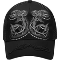 siltovka-zaoblena-cierna-snapback-duo-black-snake-ed-hardy