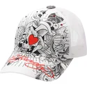 siltovka-zaoblena-biely-snapback-death-or-glory-ed-hardy
