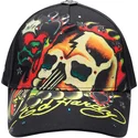 siltovka-zaoblena-cierna-nastavitelny-skull-chopper-ed-hardy