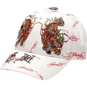 beige-verstellbare-curved-cap-tiger-flames-von-ed-hardy