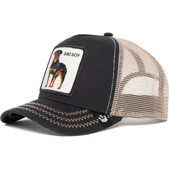 Gorra trucker negra y blanca perro rottweiler Bad Boy The...