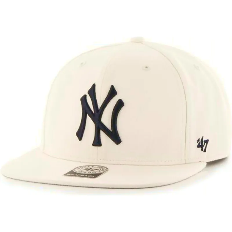 siltovka-rovna-bezova-snapback-new-york-yankees-mlb-47-brand