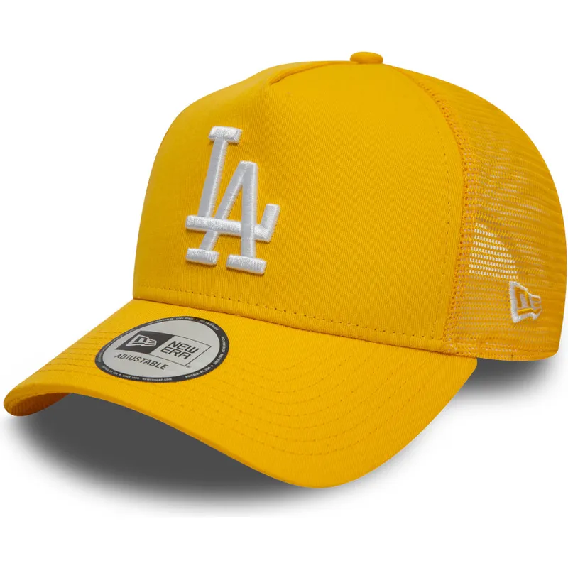 siltovka-zaoblena-zlta-snapback-9forty-a-frame-league-essential-los-angeles-dodgers-mlb-new-era